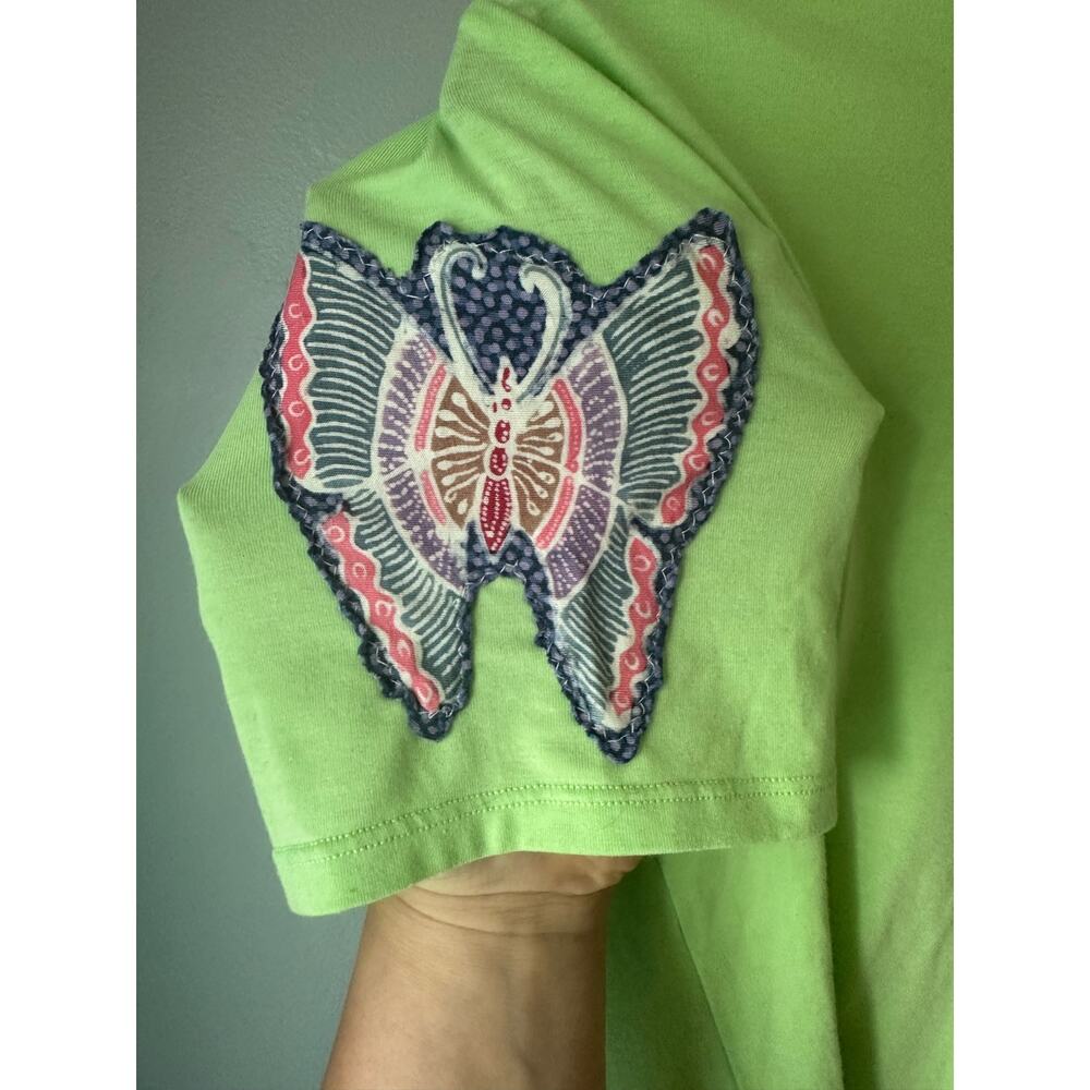 Outdoor Voice Bright Green Cropped Tee with Butterfly Size Medium - Picture 2 of 5